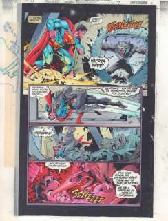 John Kalisz, Mark Propst, Val Semeiks | Jla Showcase 80-Page Giant #1 P.7 - Superman Vs. Space Wolf - 2000 | Anthony’s Comic Book Art