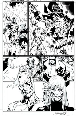 Leonard Kirk - Marvel Zombies: Resurrection #3 P 18 (Awesome Zombie Galactus, Silver Surfer & Magik Get Ready To Battle Spider-Man & Blade!) 2020