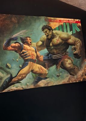 Felipe Barbosa | Wolverine vs Hulk Painting | Raremarq (Buy It Now)