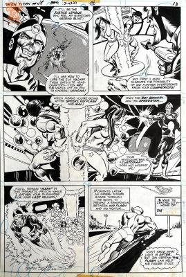 Pablo Marcos Bob Smith | Teen Titans 44 Pg 9 (Dc, 1977) Dr Light Has Titans in Bondage | Will’s Comic Art Page