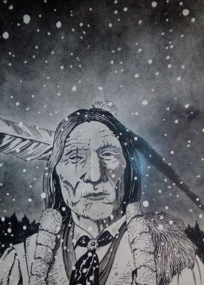 Native Elder Ink Illustration | Raremarq (Buy It Now)