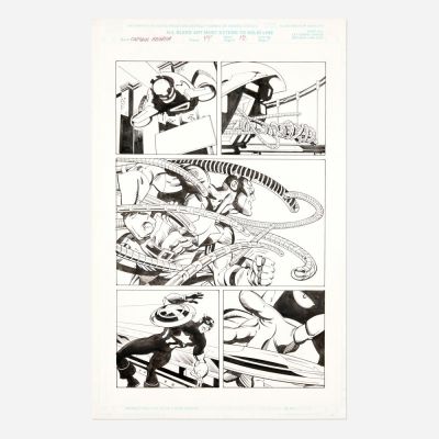 Lot 168 - Dan Jurgens and Bob Layton, Captain America #44 Story Page 12 Original Art (Marvel Comics, 2001) | Landry Pop Auctions