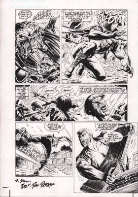 Rick Magyar, Ron Randall | Predator: Dark River #? P.13 - Signed | Anthony’s Comic Book Art