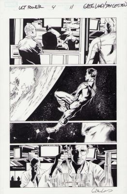 Greg Land | Vlt Power Issue #4 Pg.11 - Greg Land/Jay Leisten - Squadron Supreme - Signed Issue 4 Page 11 | Anthony’s Comic Book Art