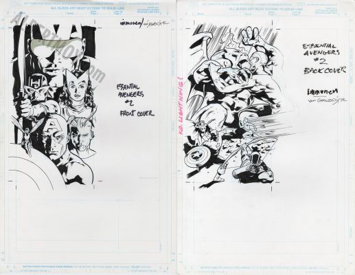 Stuart Immonen | Essential Avengers Issue 2 Page Front And Back Cover | Albert Moy