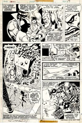 Fred Kida, George Perez - Inhumans #2 P 19 (Gorgon, Karnak, & Queen Medusa Capture Blastaar!) 1975