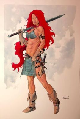 Mike McKone Red Sonja Watercolour Painting Conan | eBay Europe
