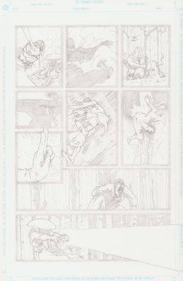 Karl Moline | Samurai Ninja Action Panel Page Pencil | Anthony’s Comic Book Art