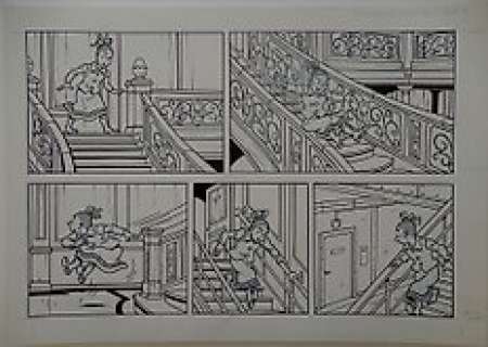 Morjaeu, Luc - Originele halve pagina (stroken 101 t/m 102 - plaat 26 A) - Suske en Wiske - Sterrenrood - (2014) 