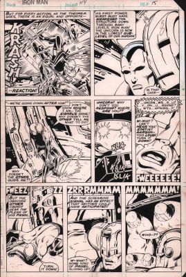 Bruce Patterson, Keith Giffen | Iron Man #114 P.15 - the Unicorn - 1978 | Anthony’s Comic Book Art