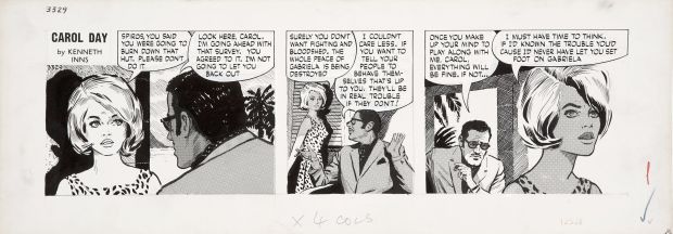 David Wright | Wright, David - Carol Day #3329 Comic Strip, Carol To Spiros "Burn Down Hut?" | Cool Lines Art