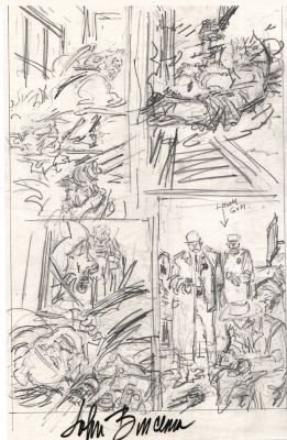 John Buscema | Punisher: a Man Named Frank G/N P 14 (11 X 17 Inch Bronze Age Prelim) | Romitaman