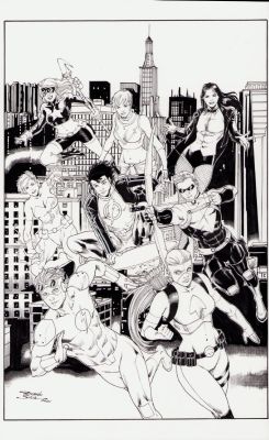 Ricardo Silva | Two Piece Teen Titans Ink Art Commission - Signed 2021 | Anthony’s Comic Book Art