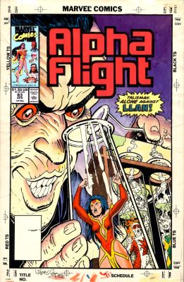James Sherman | Sherman, James - Alpha Flight #83 Nused Painted Cover Art, Talisman Captured By Llan the Sorcerer! | Cool Lines Art