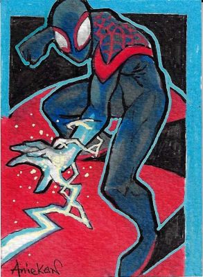 Aniekan Udofia | Sketch Card - Miles Morales Spider-Man | TDArt