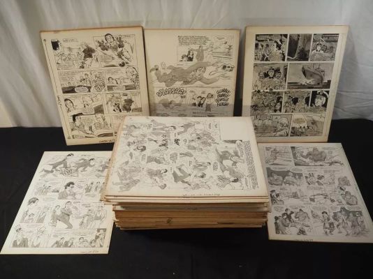 Lot 255 - DOCTOR IN CHARGE (LOOK-IN magazine)- a large box of circa 80 pieces of original comic art from | Excalibur Auctions