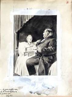 Giorgio Tabet | Original illustration for "I ghiottoni" di F. Tombari. Cm. 27,5x37. Mint Code 1763. | Segni e Disegni