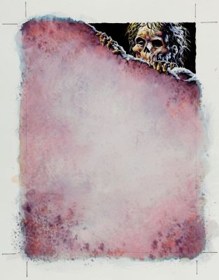 Bernie Wrightson | Bernie Wrightson Series Two: More Macabre Trading Card #90 Checklist Card with Zombie Reaching Over Cemetery Head Stone (1994) | Romitaman