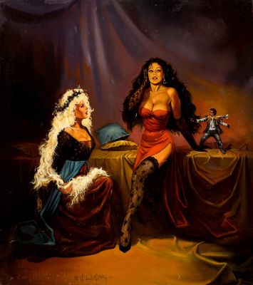 Ken Kelly | ’Seduction’ Very Large Ken Kelly Published Trading Card #39 Fpg Painting (Card Included!) 1989 | Romitaman
