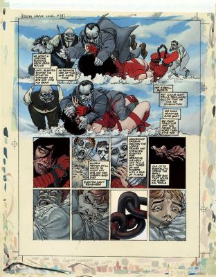 Lynn Varley - Elektra Lives Again Graphic Novel Page 9 - Painted Art