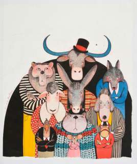 DAUTREMER, Rébecca (... - Lot 103 - COUVERTURE DU LIVRE LES FABLES DE LA FONTAINE, commande...