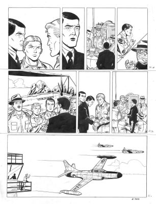 Le Bras Andrã© | Planche originale 46 BUCK DANNY (classic) tome 11 - L’ombre rouge - | Galerie Napoléon