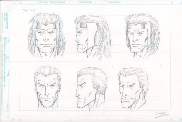 Ron Lim | Thor 2099 & Lytton Synge Character Design Pencils - Signed | Anthony’s Comic Book Art