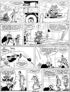 TILLIEUX. Â« Le Gant Ã  Trois Doigts Â». Encre de Chine noire pour la planche | Tessier Sarrou