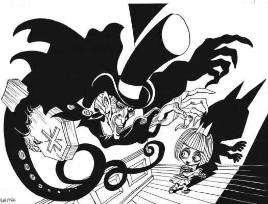 Foerster Philippe | Illustration originale page de garde de fin CERTAINS L’AIMENT NOIR | Galerie Napoléon