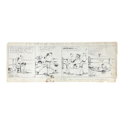 Lot 258 - Easy Lies the Head That Wears a Crown by Bud Fisher (United States, 1930) Original Mutt and Jeff Comic Strip Art | misc / divers