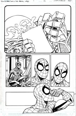 Scott Koblish | Spider-Man / Mysterio: How To Read Comics the Marvel Way #1 P 13 (Spider-Man Battles Mysterio Throughout Entire Page!) 2020 | Romitaman