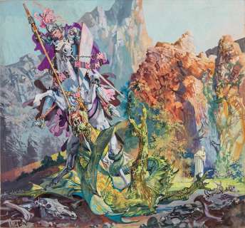 De Gaspari Giorgio - "San Giorgio e il drago", 1972 | Urania Casa d’Aste