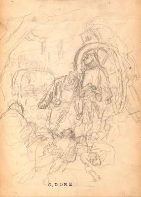 Gustave Dore – 1871 prelim, double sided, Prussian/French conflict. The Defence of Paris and The Enigma | Berserker Art