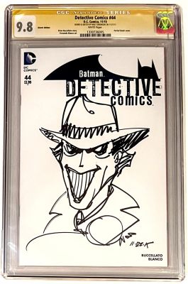 Walt Simonson | Detective Comics #44 (2015) Joker Cgc 9.8 Sketch Cover | Romitaman