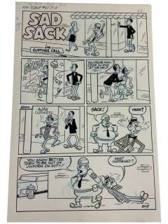 Sad Sack Comics Original Storyboard Production Comic Art | Los Angeles Estate Auction