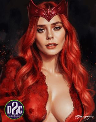 Comic Art One of a Kind Acrylic Painrting of /The Scarlet Witch | eBay US (Buy It Now)