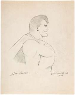 SUPERMAN PORTRAIT ORIGINAL ART BY CREATOR JOE SHUSTER. | Hake’s