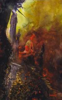 Krassinsky, Jean-Paul... | 31. KRASSINSKY, Jean-Paul (né en 1971) Hommage à Hellboy. Aquarelle... | Coutau Bégarie