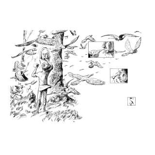 Gaëlle Hersent - Le Boiseleur - Double planche originale (p 92-93)