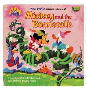 "MICKEY AND THE BEANSTALK" RECORD COVER ORIGINAL ART FEATURING MICKEY MOUSE, DONALD DUCK & GOOFY. | Hake’s