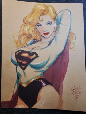 Supergirl Original Fine Art Illustration Signed 8.5x11 COA | eBay US (Buy It Now)