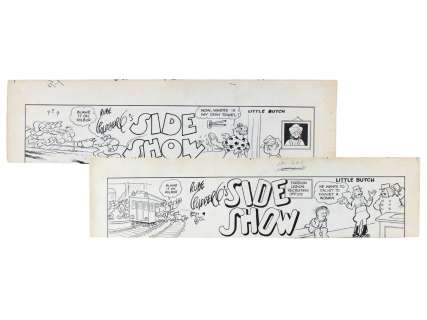(2) Rube Goldberg "Side Show" Original Toppers | Weiss Auctions