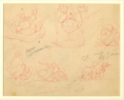 Sketch For Donald’s Tire Trouble | Four Color Comics