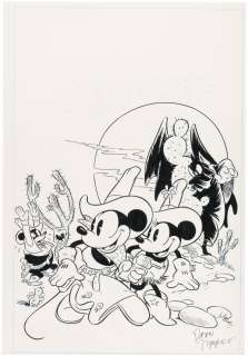 "MICKEY MOUSE" #226 COMIC BOOK COVER ORIGINAL ART. | Hake’s
