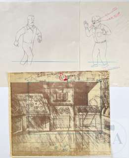 Belvision/Tintin/On a marché sur la lune. Trio de dessins… | Dagoty