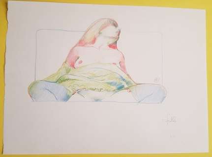 Leone Frollo - original illustr. "La vogliosa" - Page volante - EO | Catawiki