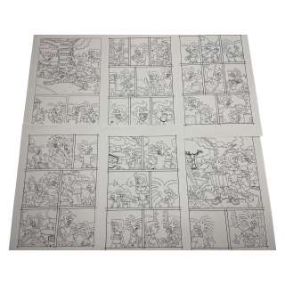 Addanac City Vintage Origional Animation Comic Art Story Board Lot Of 6 | misc / divers