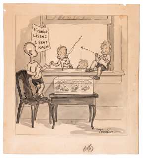 "HENRY" SINGLE PANEL ORIGINAL ART BY CREATOR CARL ANDERSON. | Hake’s