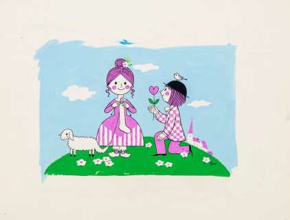 Peynet Raymond - "Gli innamorati", 1950s | Urania Casa d’Aste