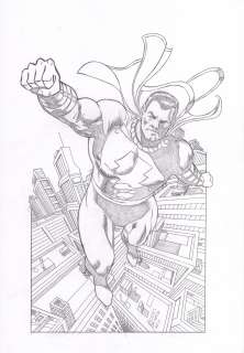 Alcides Pacheco | Shazam Pinup | Abel Original Art